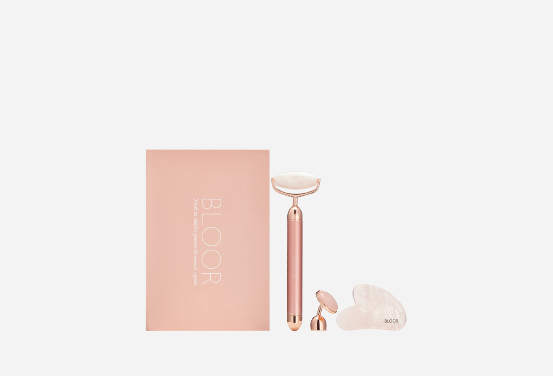 Vibrating Roller and stone Angled Heart Pink 3 шт