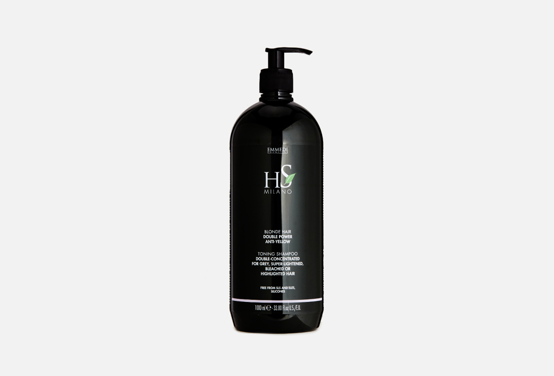 HS Milano SHAMPOO BLONDE HAIR DOUBLE POWER ANTI-YELLOW 1000 мл