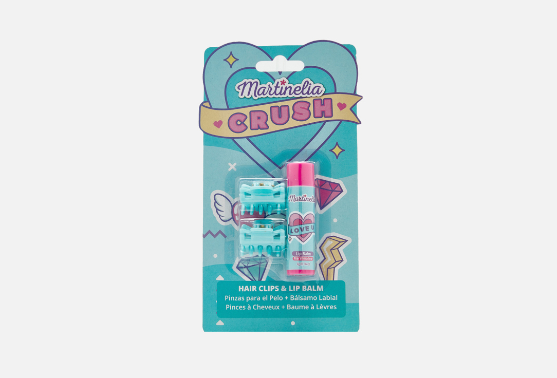 Crush Hair Clips & Lip Balm Marshmellow 3 шт
