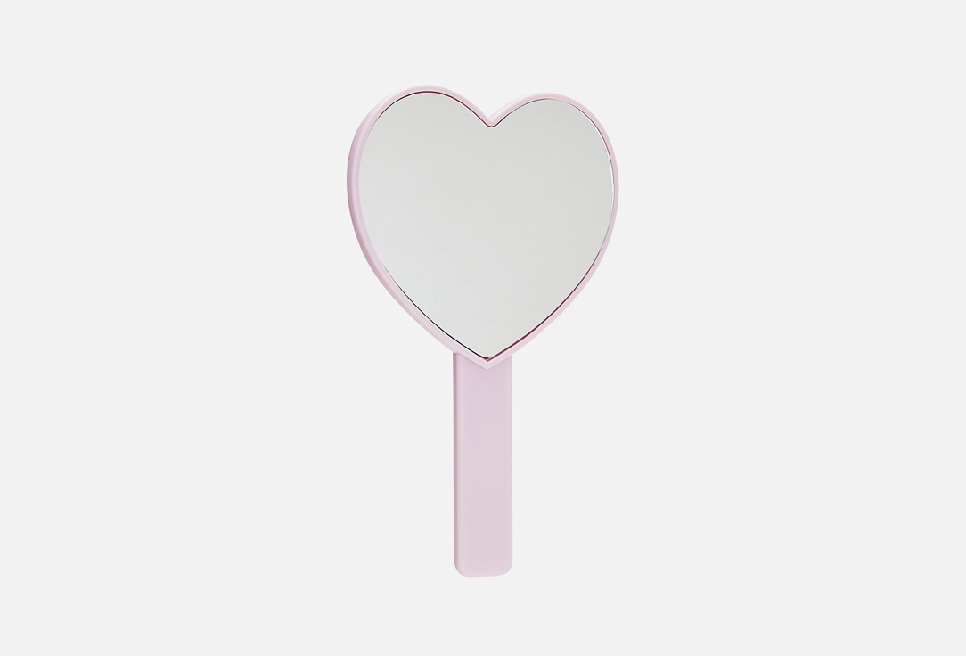 Hand mirror pink heart 1 шт