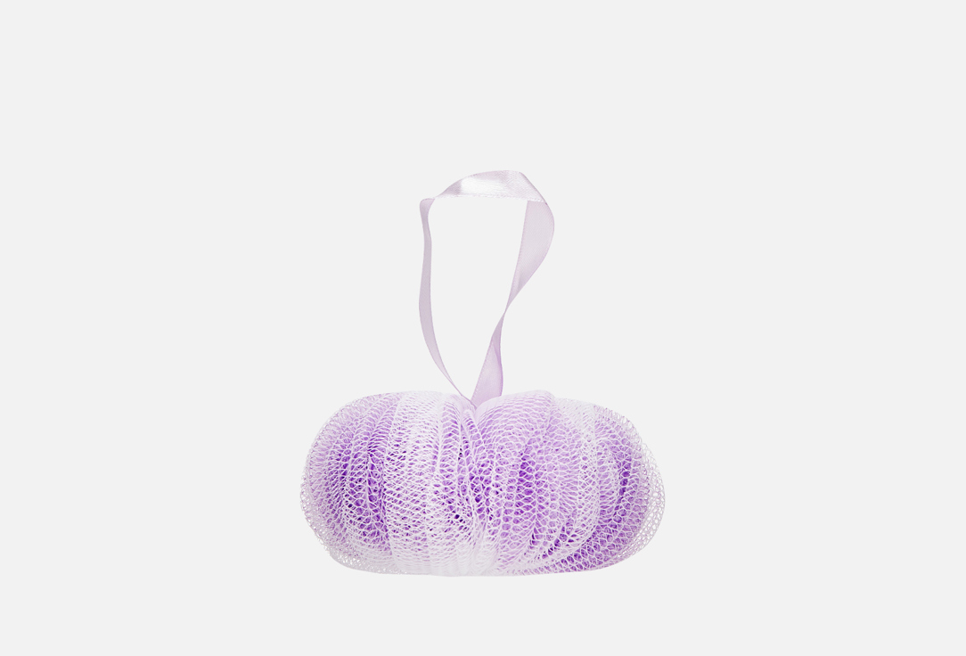 LUXE BATH SPONGE -LIGHT PURPLE-CREAM 1 шт