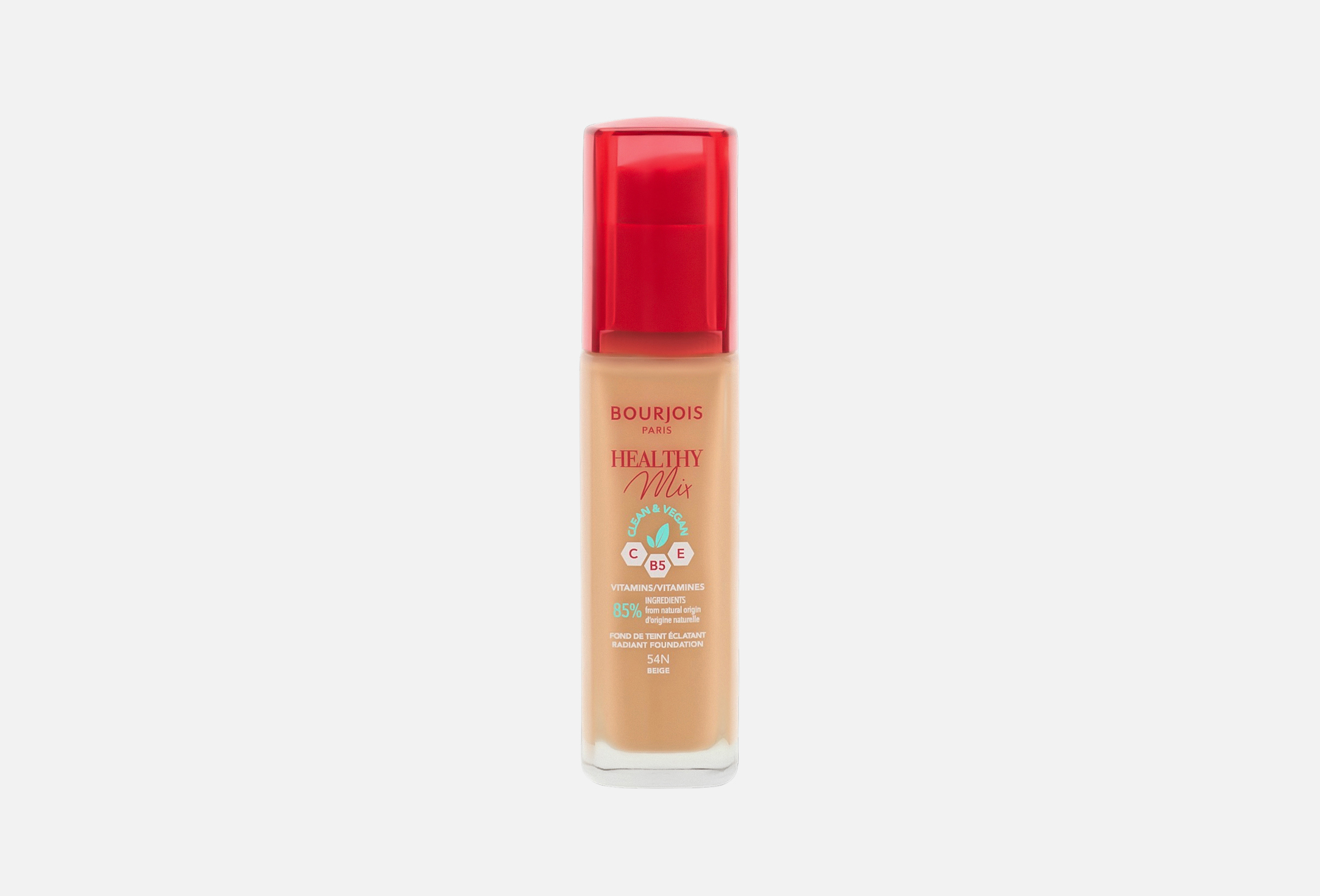 Bourjois Тональная основа для лица Healthy mix clean & vegan radiant 54N 30 мл — купить, цена в Москве