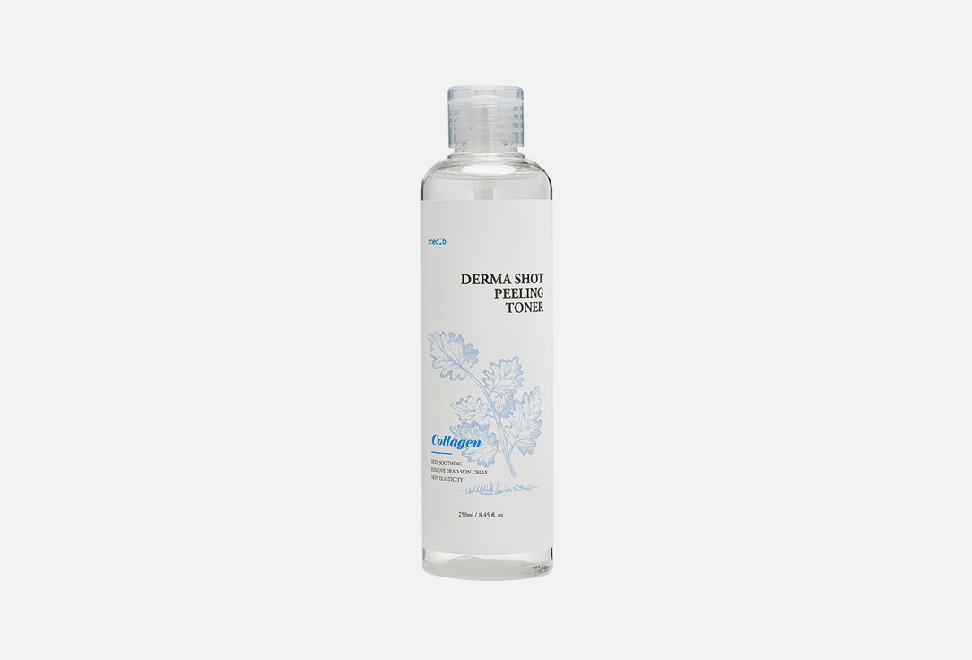 Derma shot peeling toner collagen 250 мл