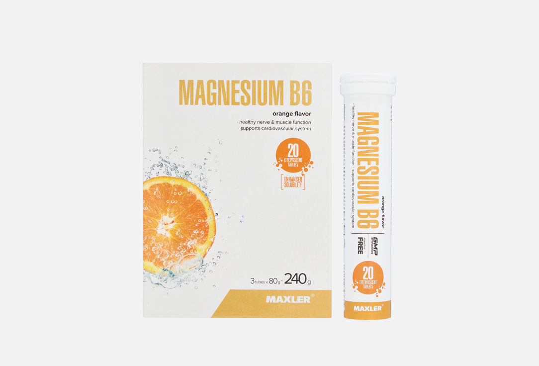 Magnesium B6, апельсин, в шипучих таблетках 60 шт