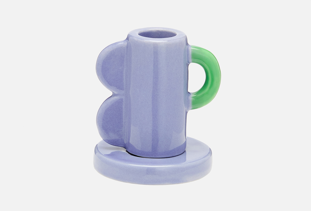 Candle holder 6.3 lilac-light green 1 шт