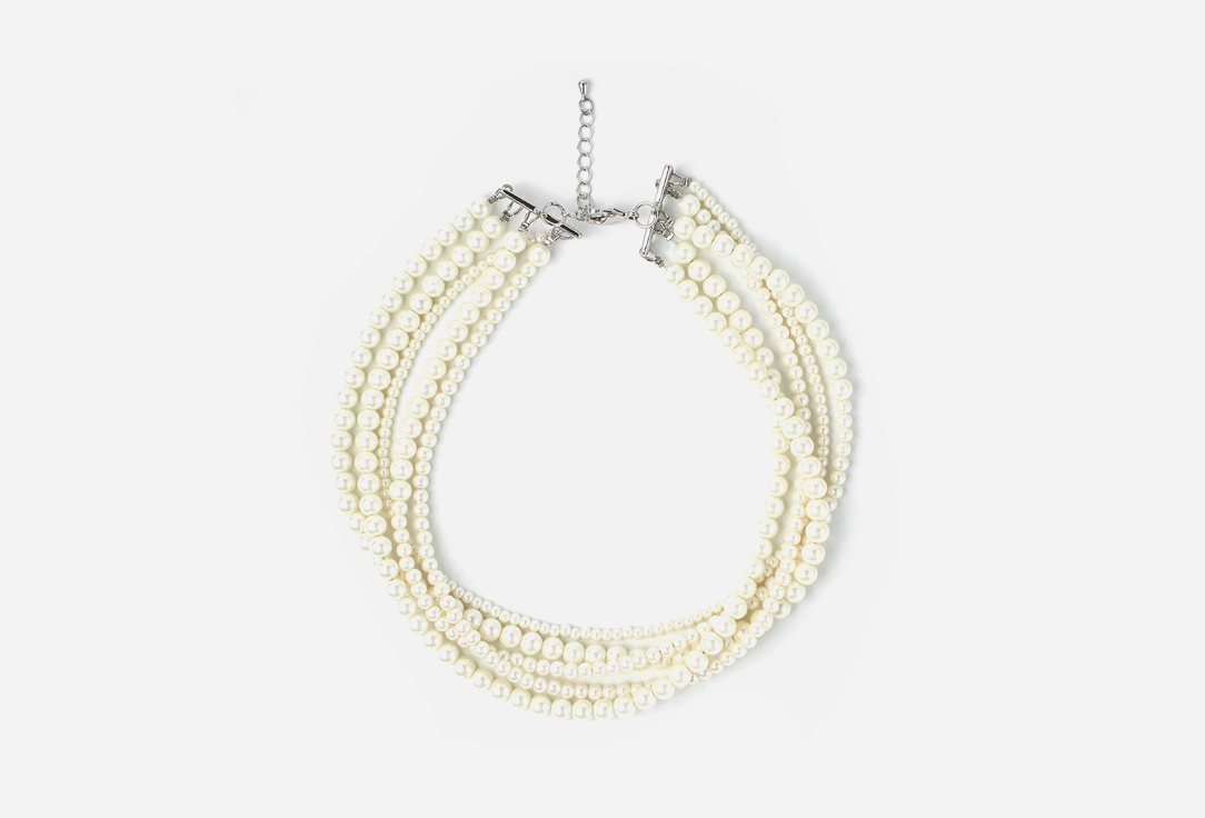 A five-tiered necklace made of pearls of different sizes 1 шт