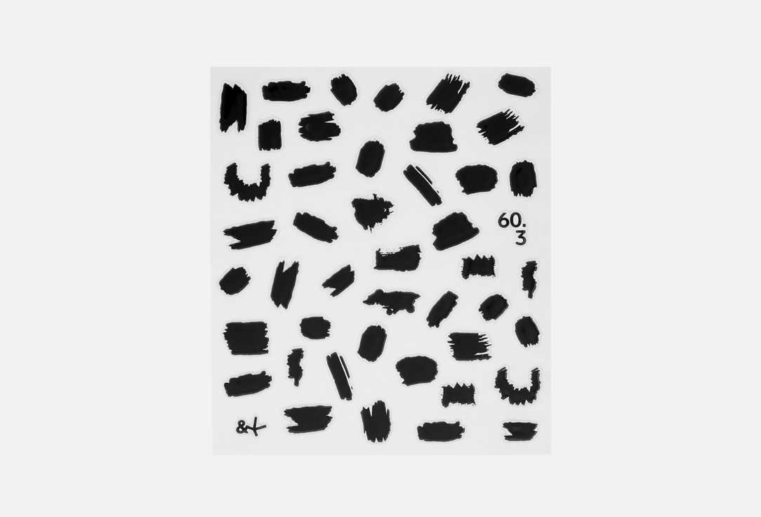 Nail stickers 60.3 black 1 шт