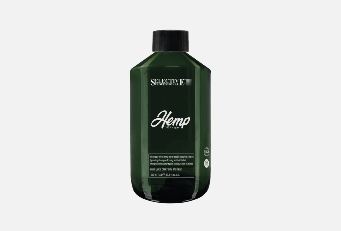Hemp hydrating shampoo for dry and brittle hair 1000 мл