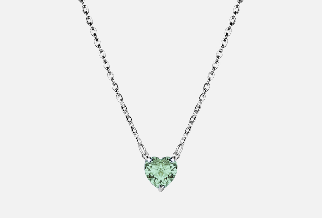Heart with green amethyst 1 шт