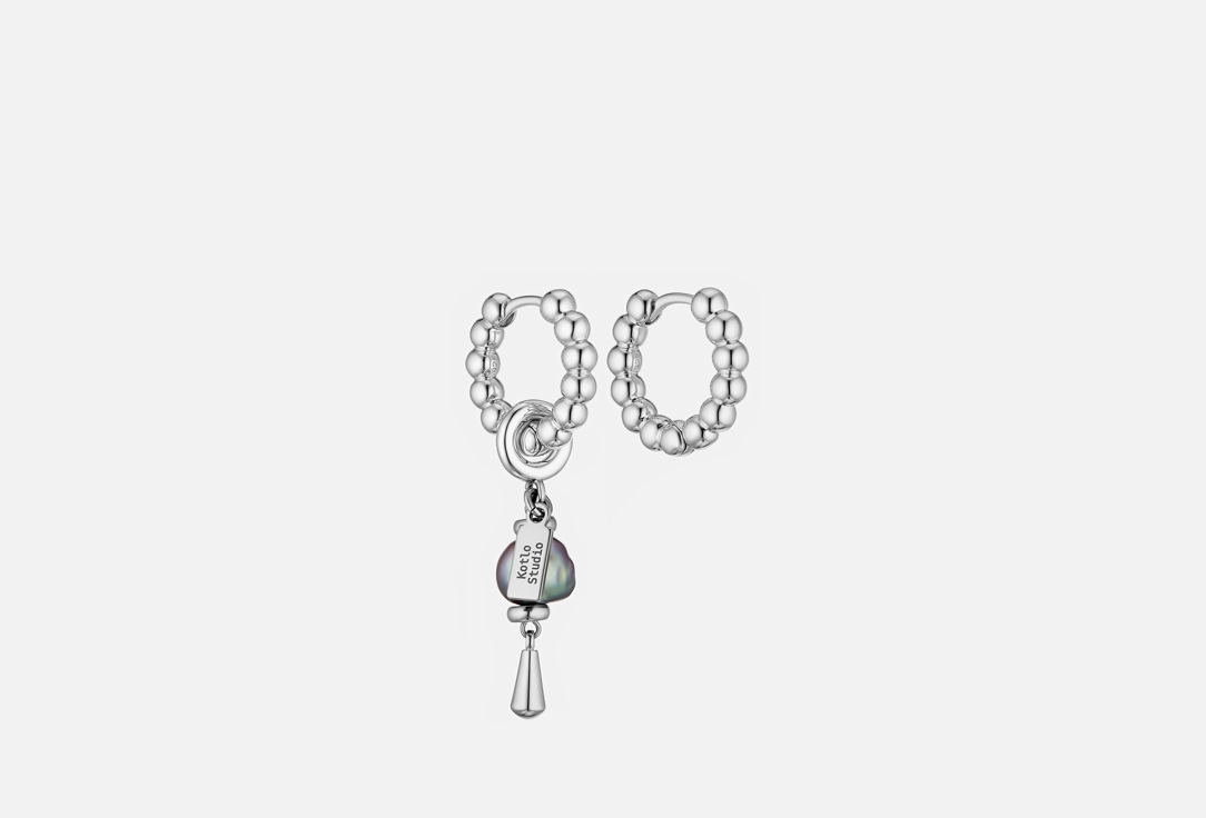 Pearl Drop Silver-Black 2 шт