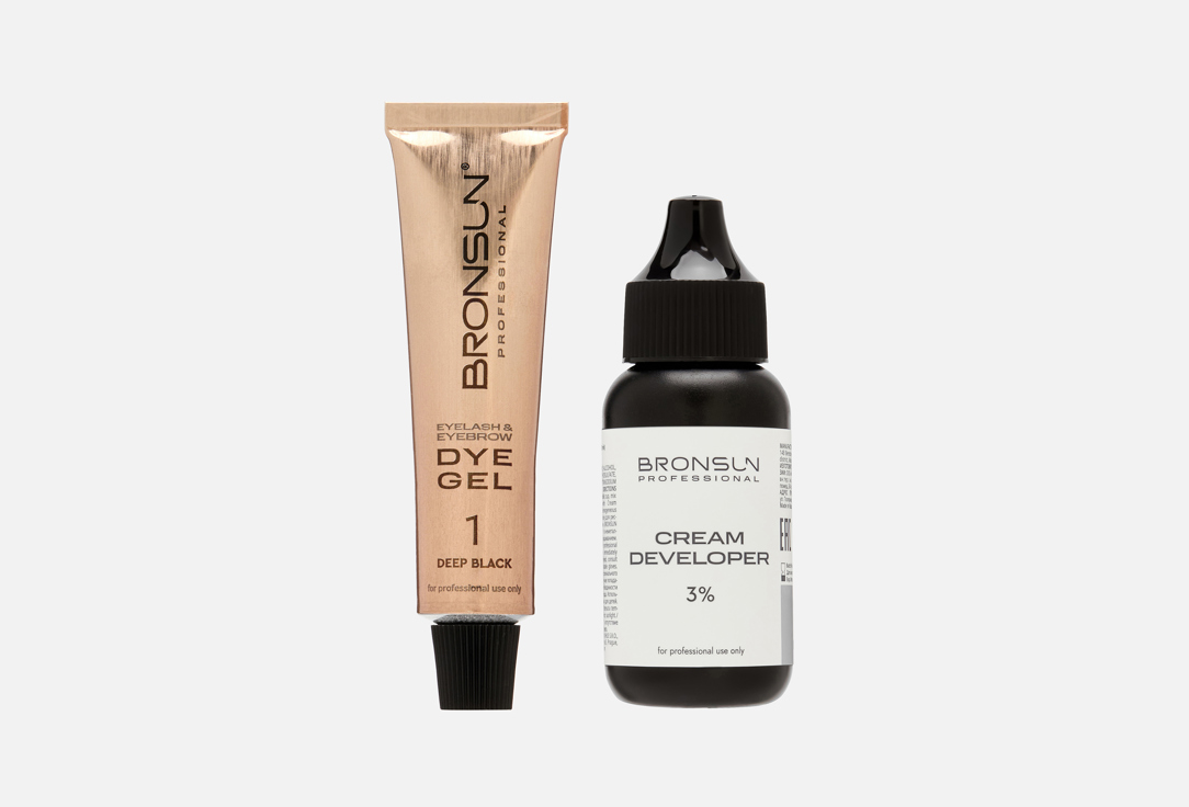 Bronsun eyelash and eyebrow dyeing kit 2 шт