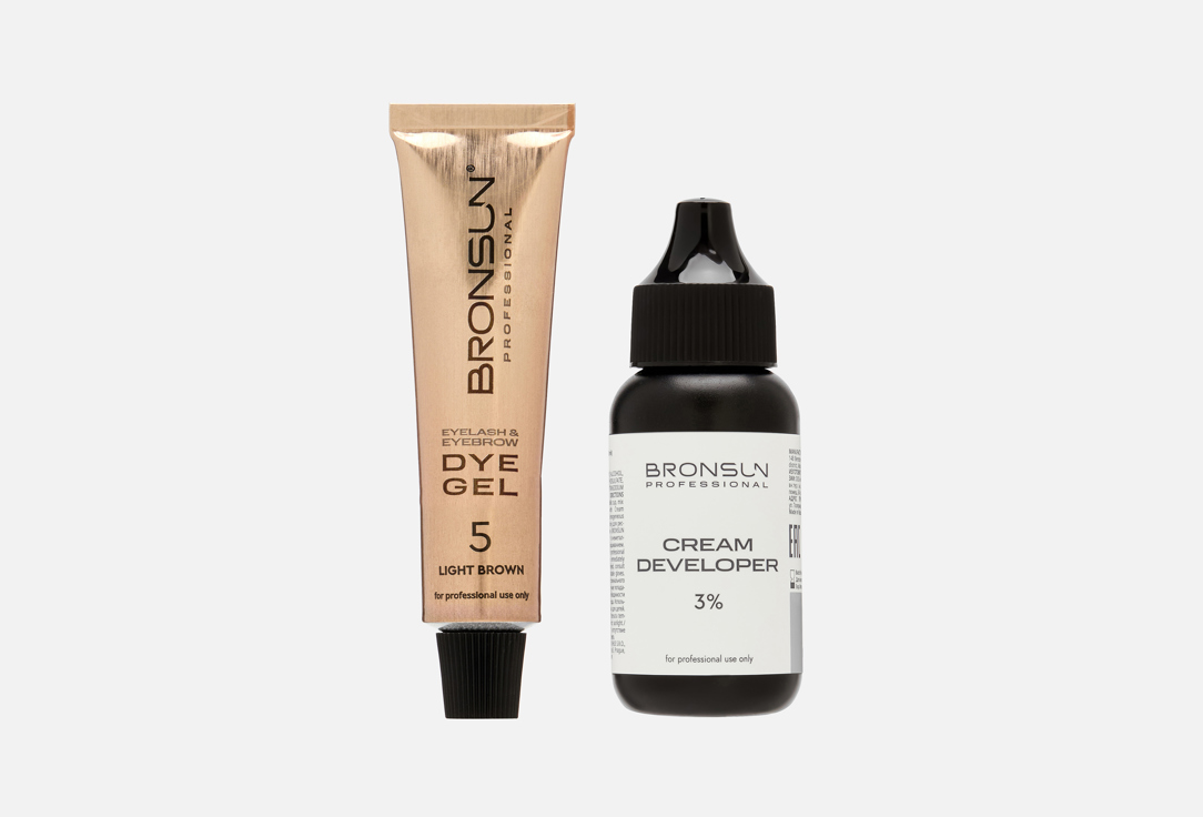 Bronsun eyelash and eyebrow dyeing kit 2 шт
