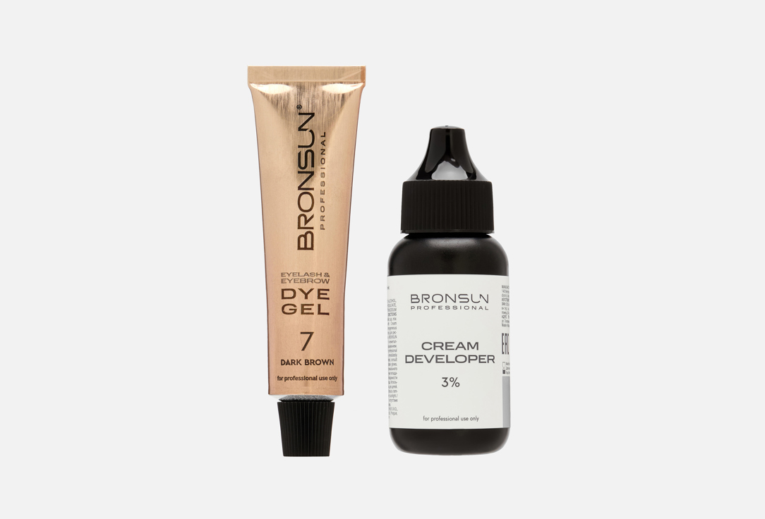 Bronsun eyelash and eyebrow dyeing kit 2 шт