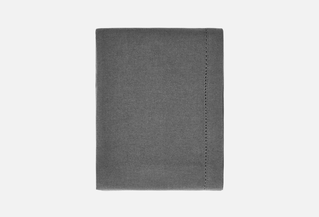 Basic linen, мережка по краю, 140x180, темно-серый меланж 1 шт