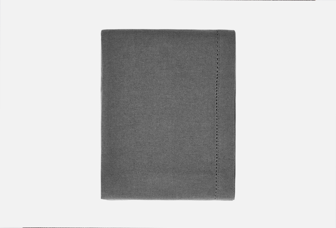 Basic linen, мережка по краю, 150x230, темно-серый меланж 1 шт