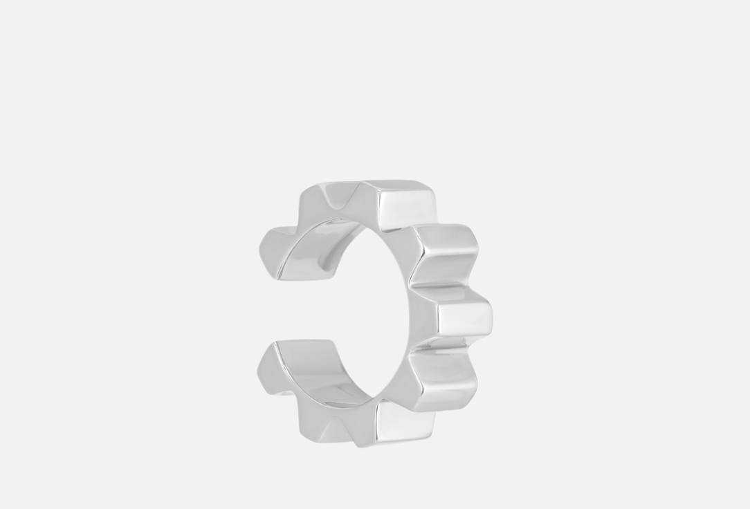Cogwheel silver ear cuff 1 шт