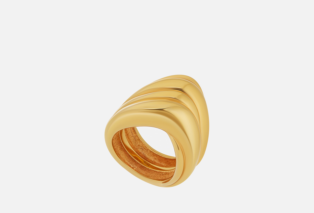 Layered gold plated ring Dunes 16 мл