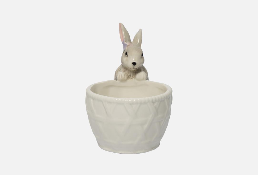 Brown Rabbit, Кролик с цветами, 12х16 см 1 шт