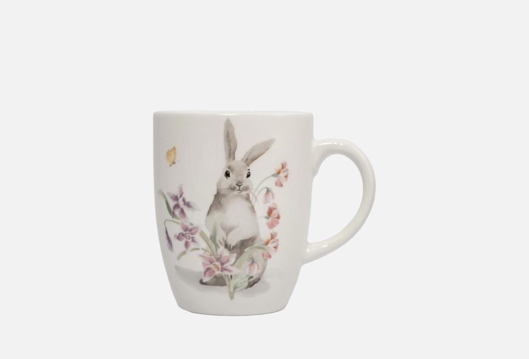 Flower Rabbit, Кролик с цветами, белая 1 шт