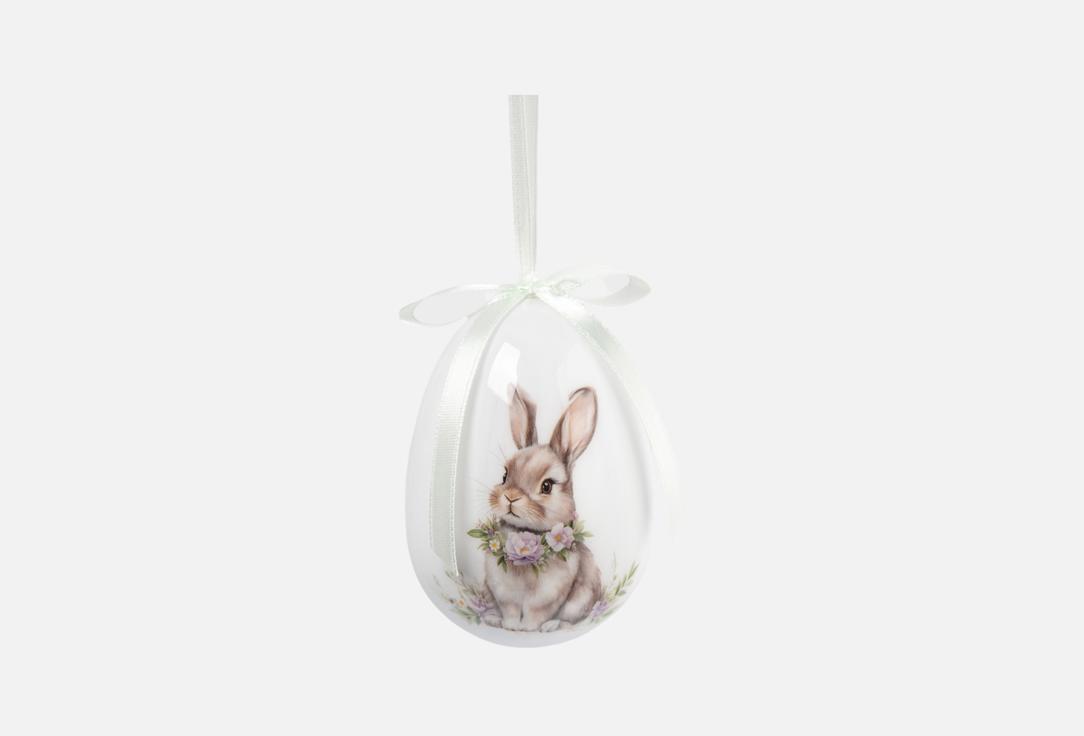 Interior Easter, Кролик с цветами, 8 см 1 шт