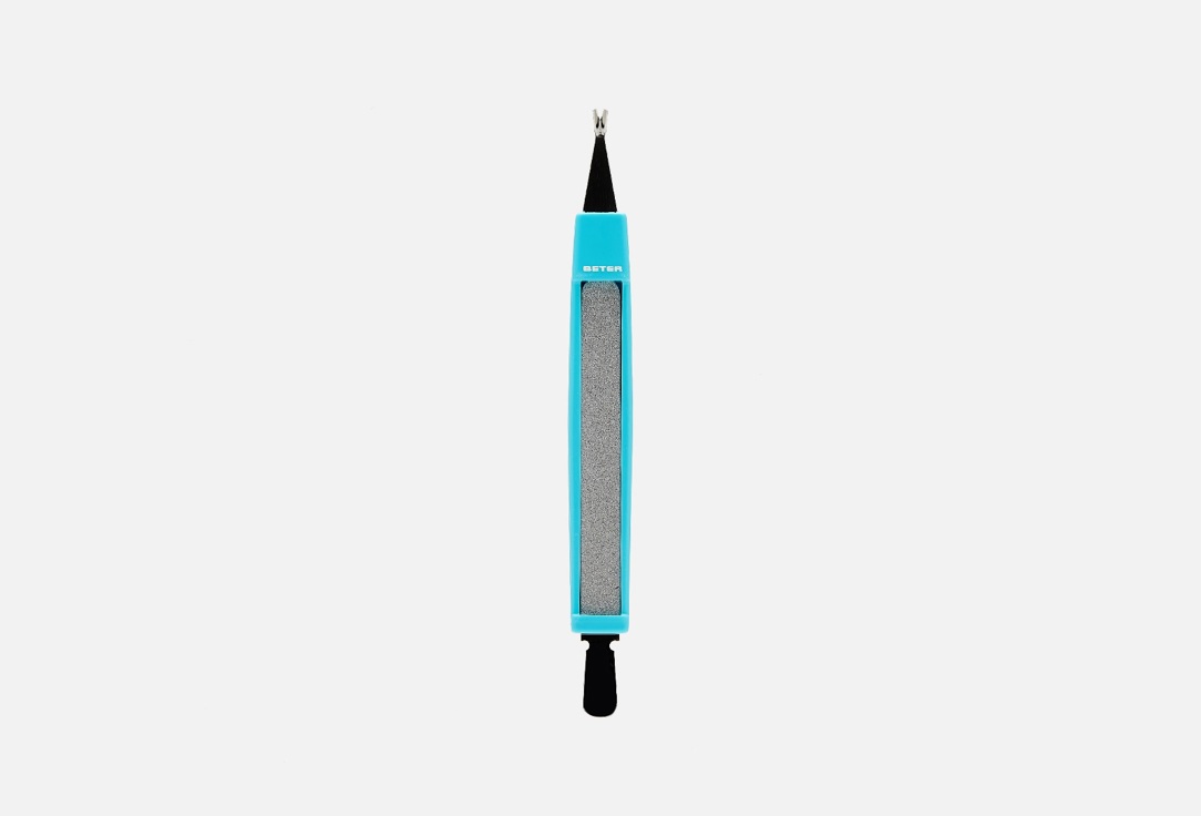 Triple-use cuticle cutter with pusher and file 1 шт