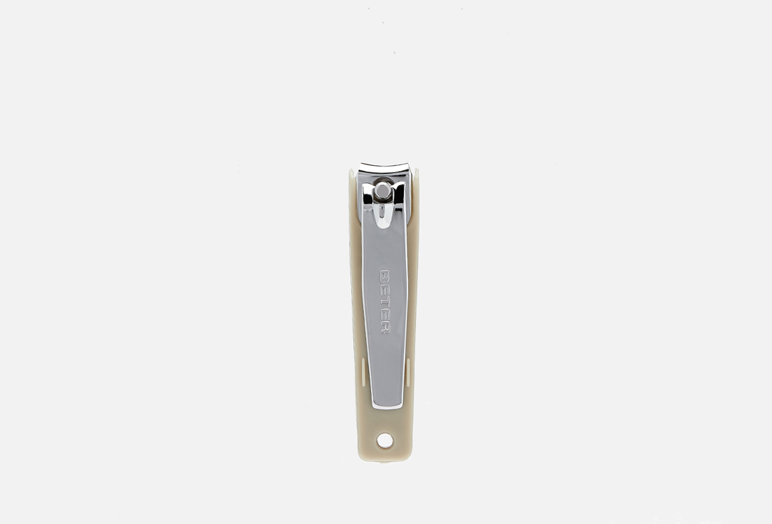 Chromeplated manicure nail clipper with catcher , curved point 1 шт