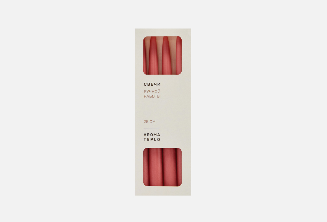 TAPER CANDLES, розовая пастель 4 шт