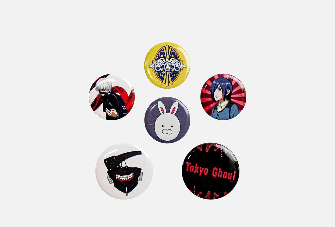 Tokyo Ghoul Badge Pack Mix X4 6 шт