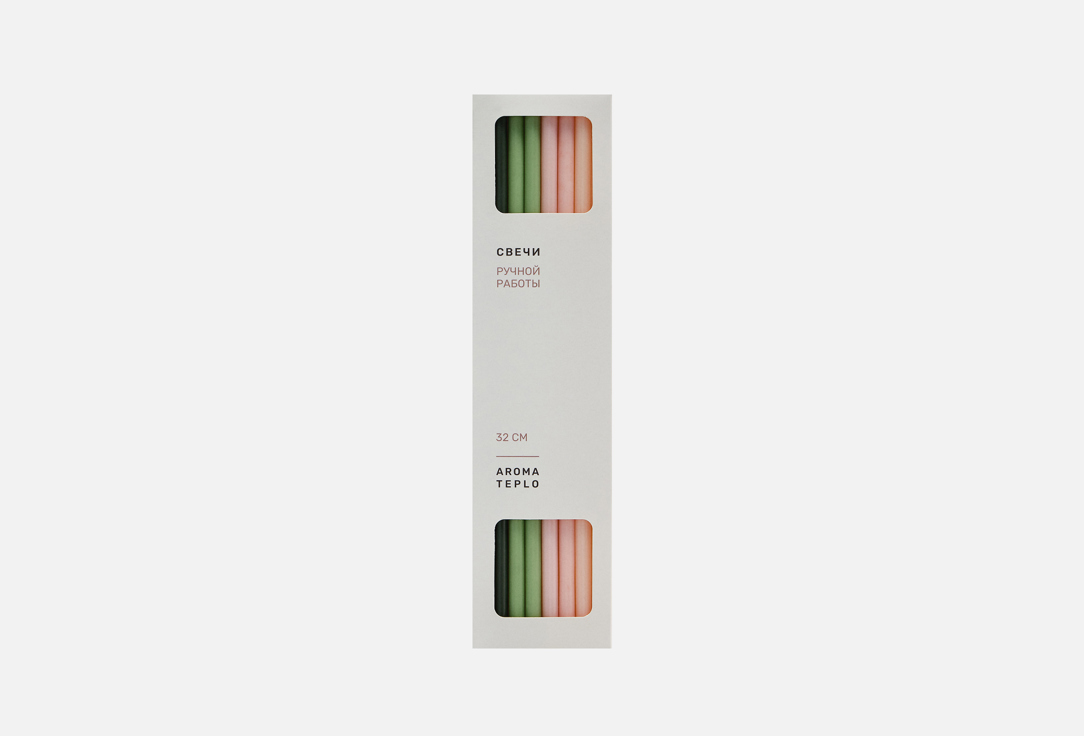 Thin candles, зеленый микс 8 шт