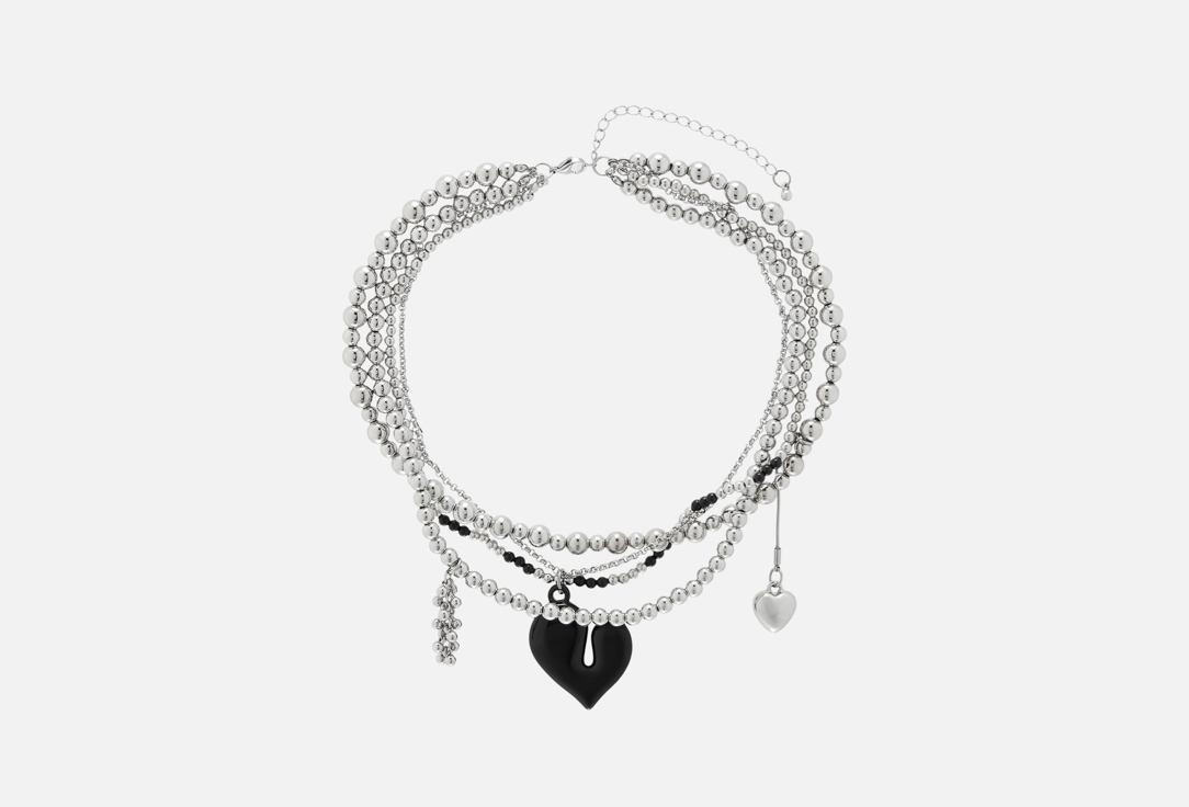 Heart black&slv 1 шт