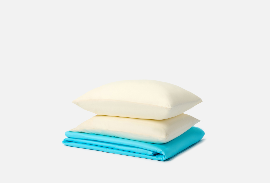 Sateen atlantic deep, синий, кремовый, розовый, евро евро мл