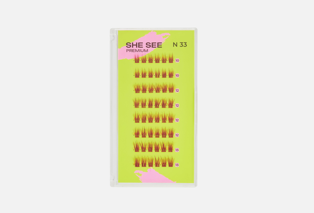 False eyelashes burgundy