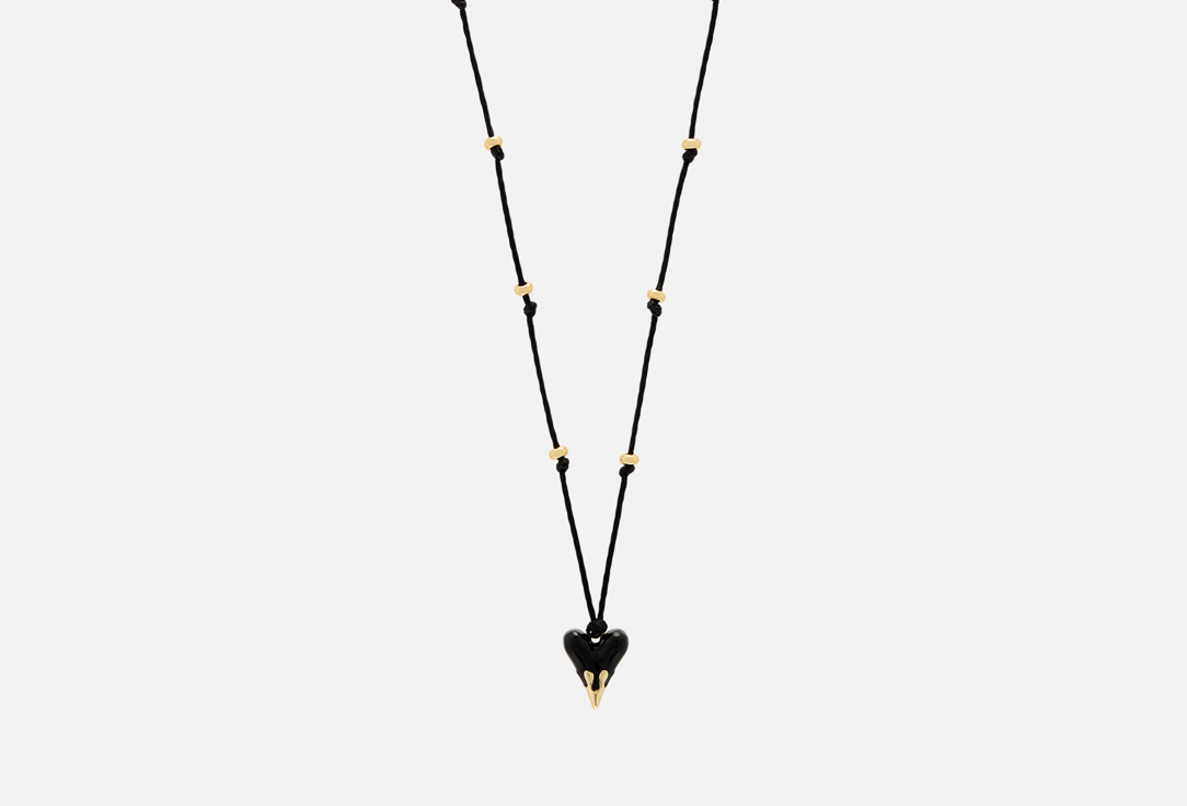 Neck lanyard with black heart 1 шт