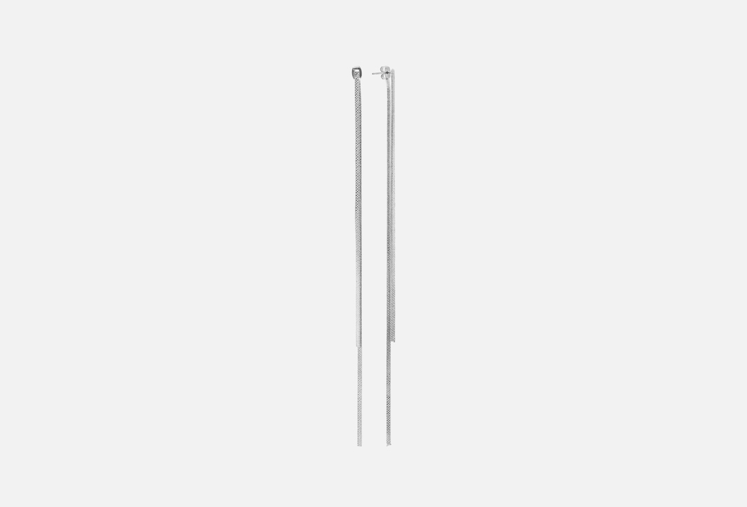 Fetish Earrings Path Silver 2 шт
