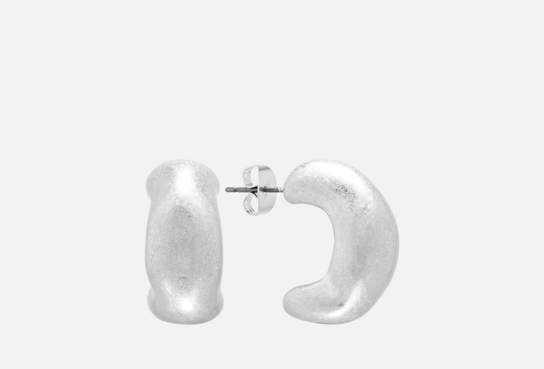 Earrings Waves Silver 2 шт