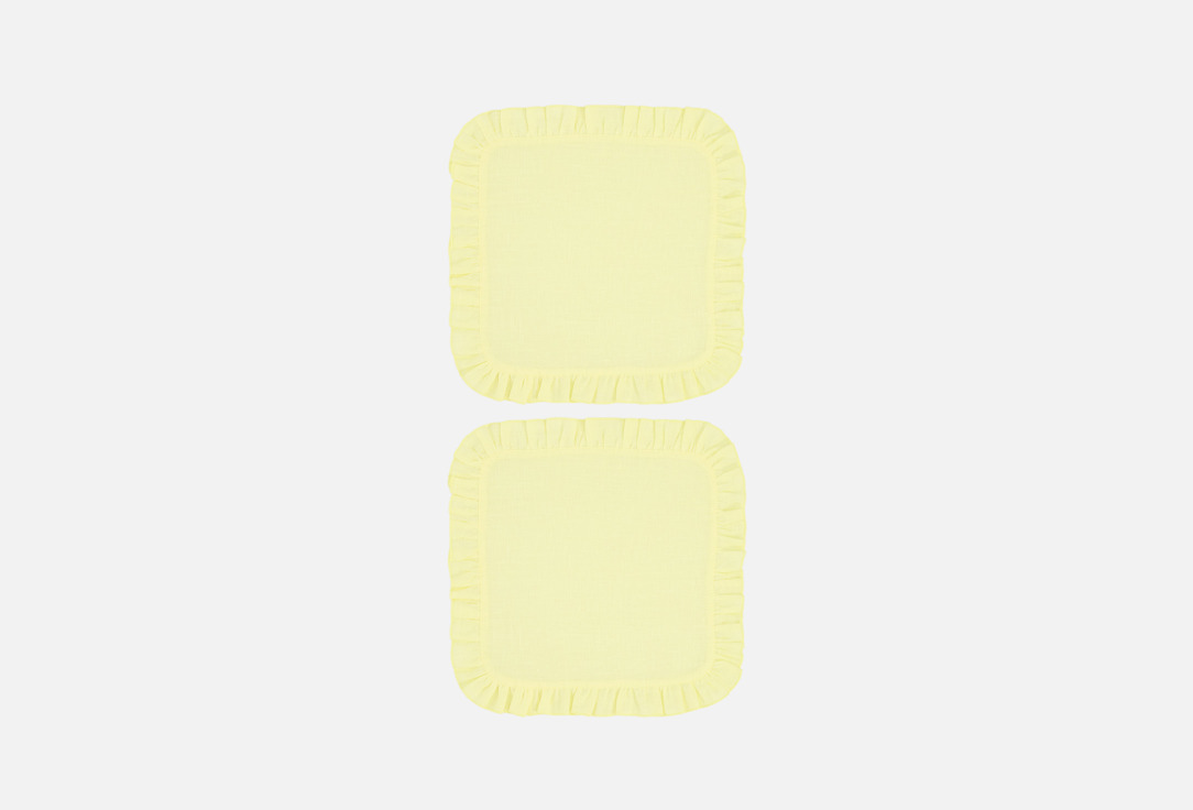 С рюшами, butter, 35x35 см 2 шт
