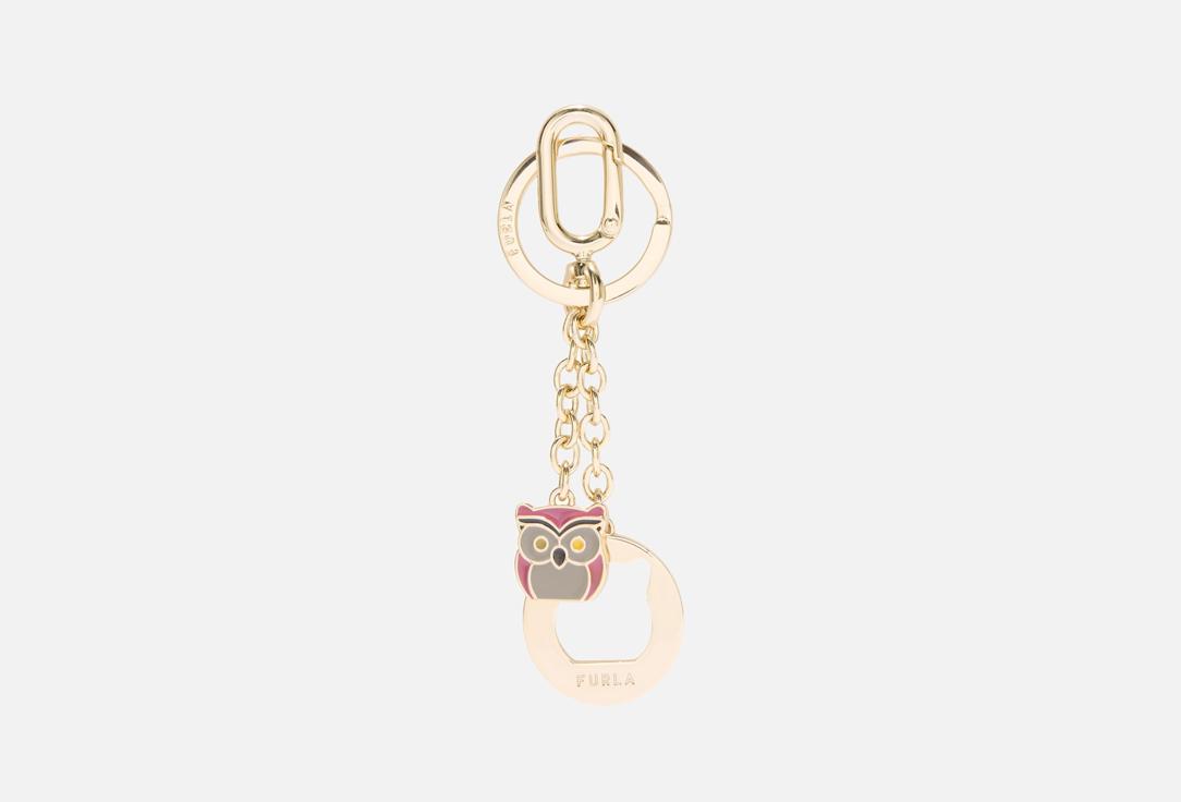 CRYSTAL KEYRING OWL BLUSH
