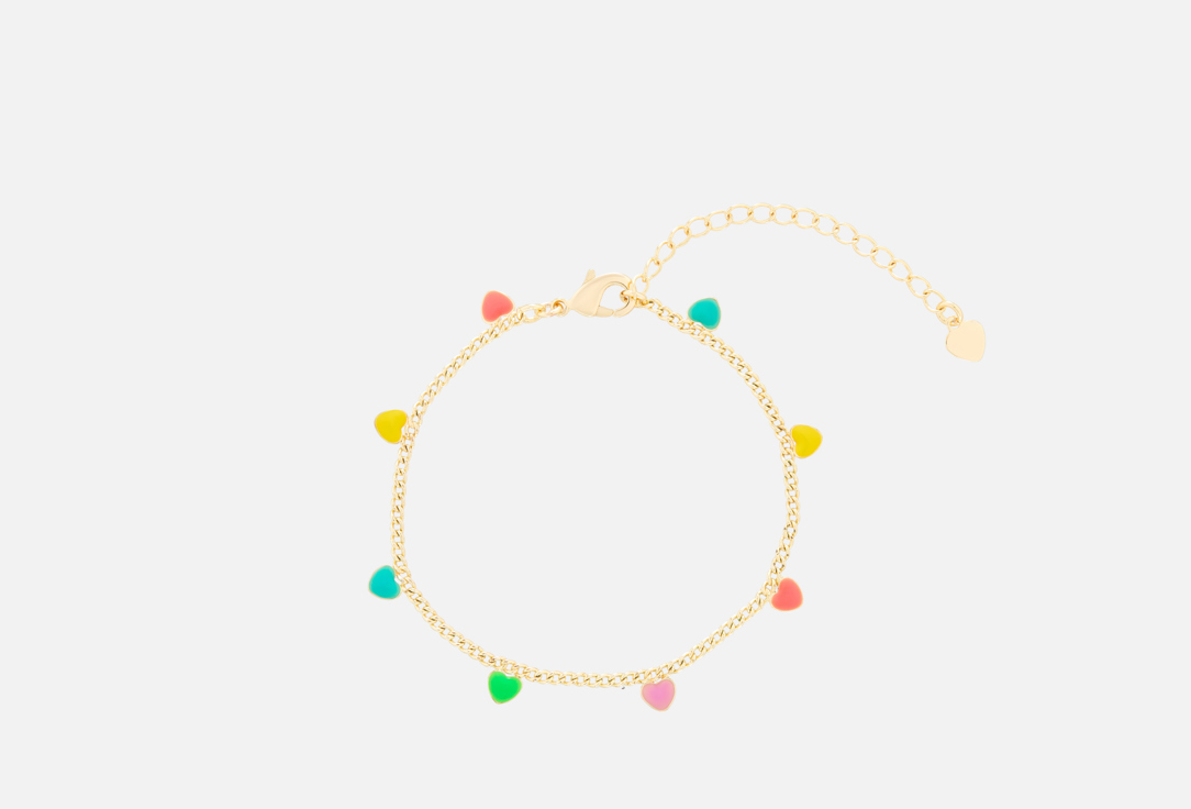 С цветными сердечками 1 шт