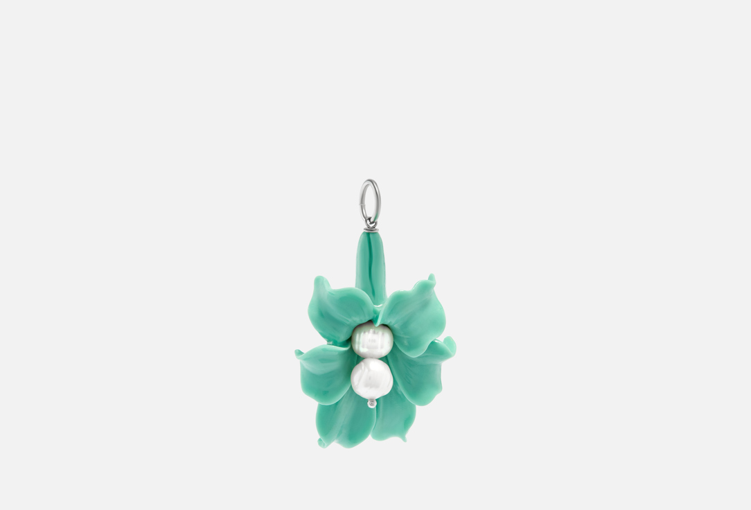Flower of pearl big turqise 1 шт