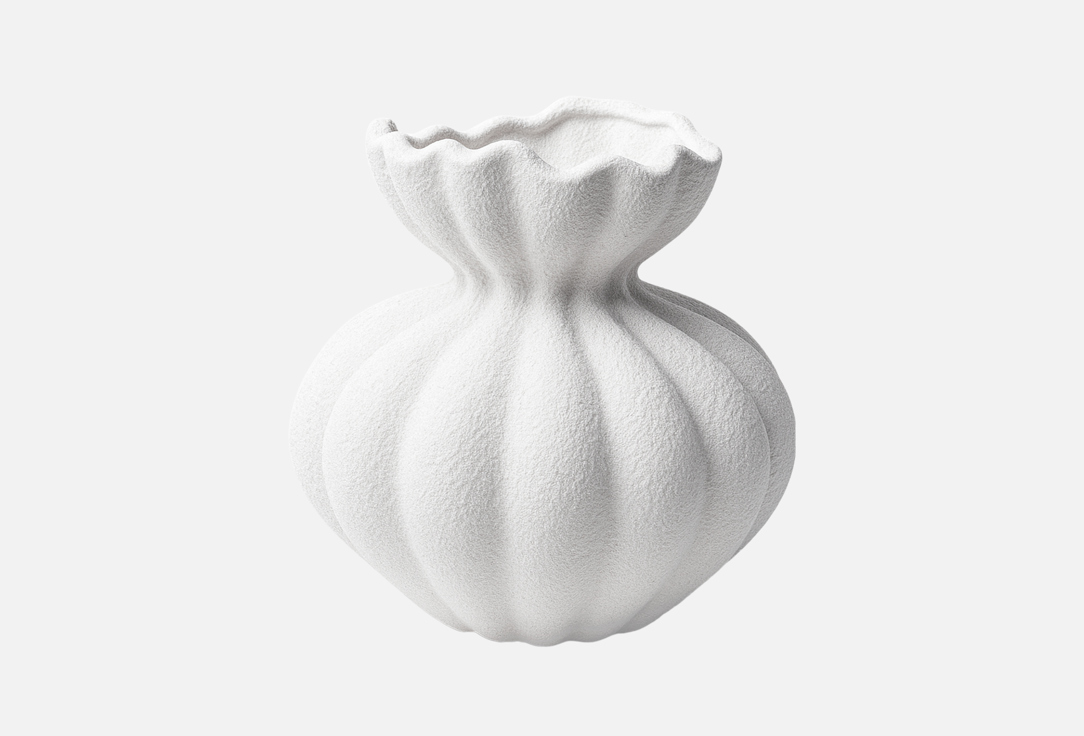 Flower ceramic vase, большая, белая, 24 см 1 шт
