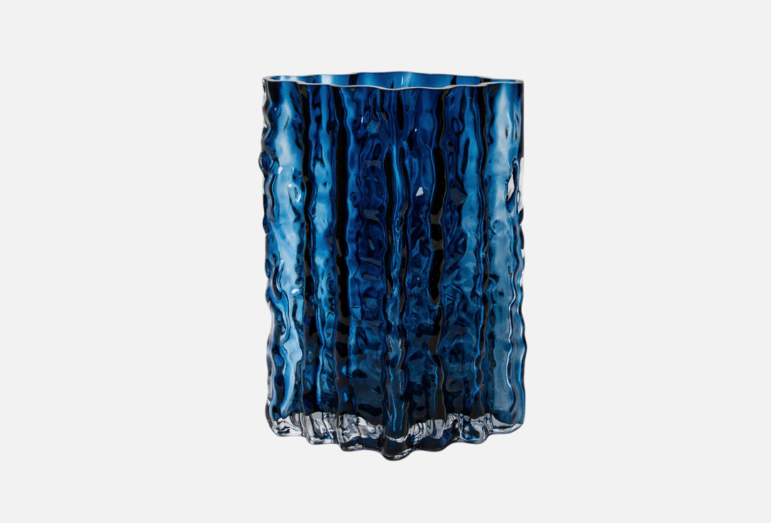 Gry blue glass vase, синяя, 20 см 1 шт