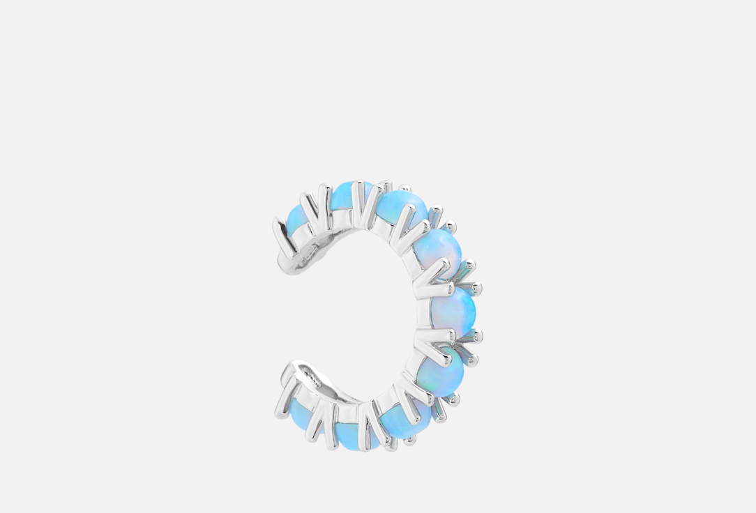 OPAL CUFF LIGHT BLUE RHODIUM 1 шт