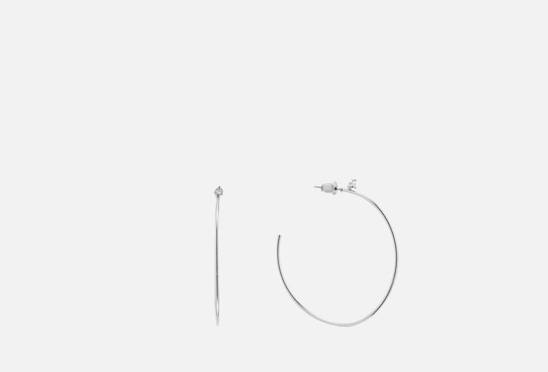 Silver hoops 2 шт