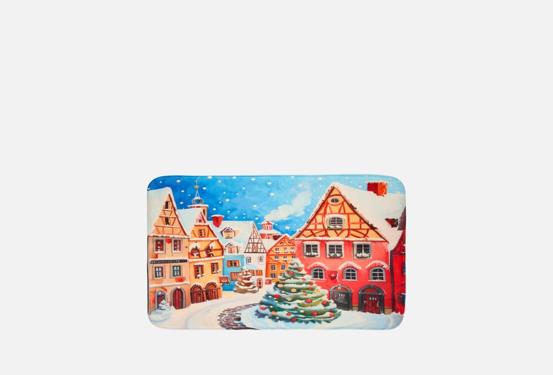 Новогодняя елка, красный, синий, оранжевый, 60x100 см 1 шт