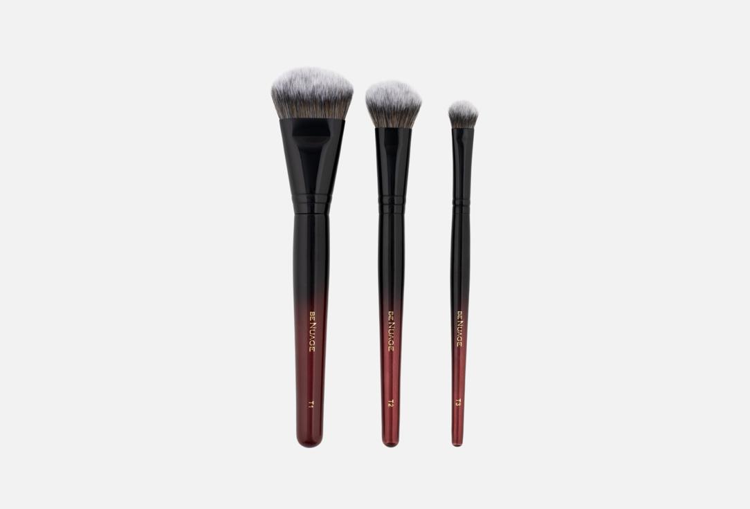 Set of makeup brushes Т123 3 шт