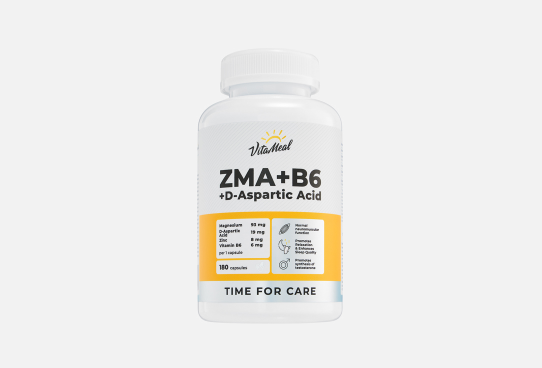 Zma, витамин b6 и d-аспарагиновая кислота в капсулах